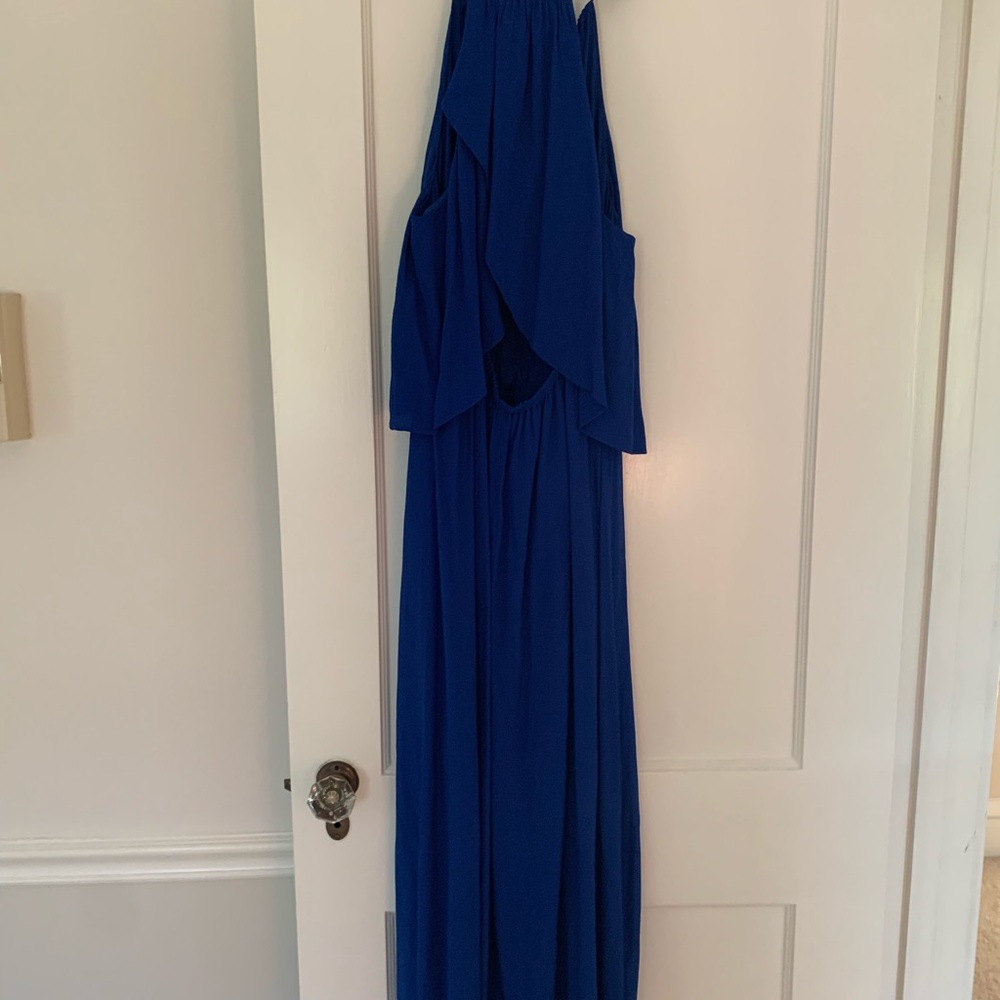 Madewell Blue silky midi dress